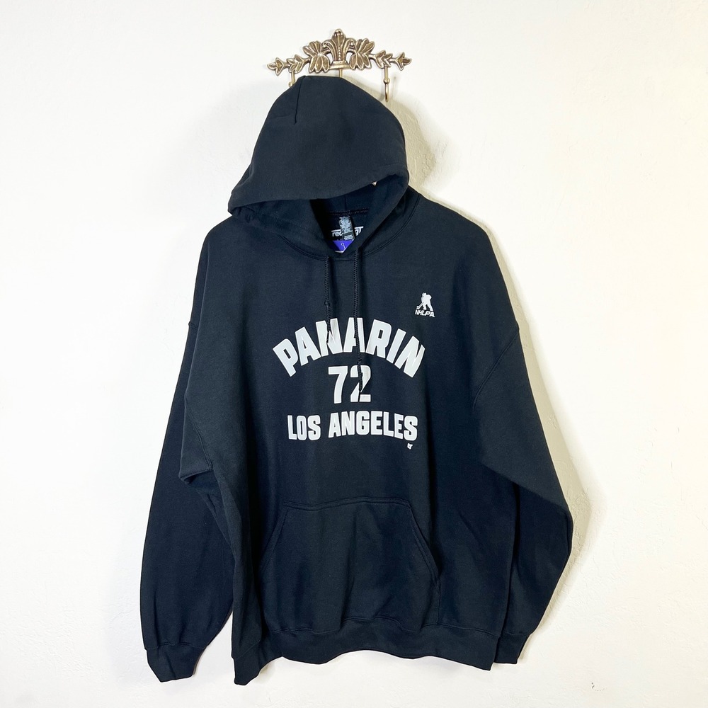 Artemi Panarin 72 Los Angeles NHLPA BreakingT Hoodie Men Size XL Black New